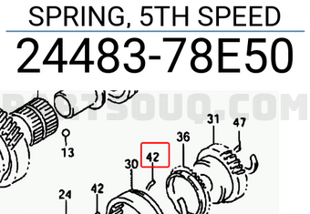 Suzuki 2448378E50 SPRING, 5TH SPEED