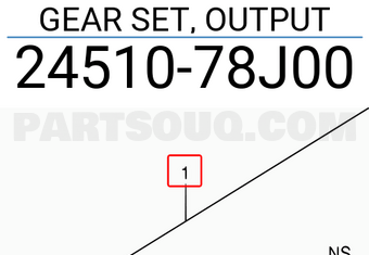 Suzuki 2451078J00 GEAR SET, OUTPUT