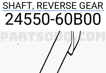 Suzuki 2455060B00 SHAFT, REVERSE GEAR
