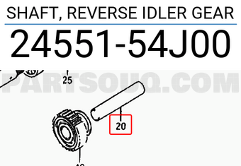 Suzuki 2455154J00 SHAFT, REVERSE IDLER GEAR