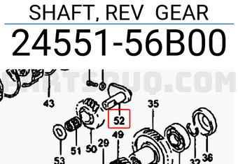 Suzuki 2455156B00 SHAFT, REV GEAR