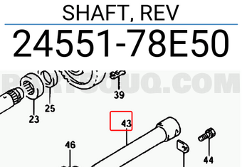Suzuki 2455178E50 SHAFT, REV