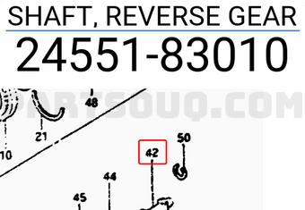 Suzuki 2455183010 SHAFT, REVERSE GEAR