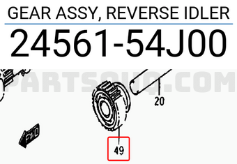 Suzuki 2456154J00 GEAR ASSY, REVERSE IDLER