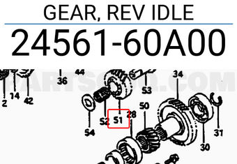 Suzuki 2456160A00 GEAR, REV IDLE