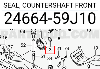 Suzuki 2466459J10 SEAL, COUNTERSHAFT FRONT