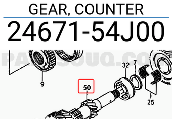Suzuki 2467154J00 GEAR, COUNTER