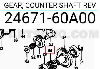 Suzuki 2467160A00 GEAR, COUNTER SHAFT REV