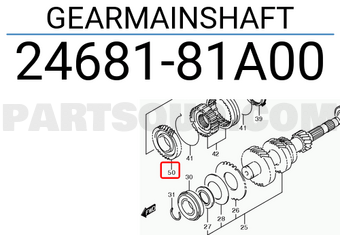 Suzuki 2468181A00 GEARMAINSHAFT
