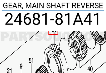 Suzuki 2468181A41 GEAR, MAIN SHAFT REVERSE