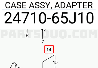 Suzuki 2471065J10 CASE ASSY, ADAPTER
