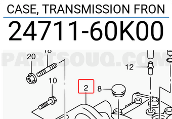 Suzuki 2471160K00 CASE, TRANSMISSION FRON
