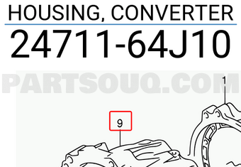 Suzuki 2471164J10 HOUSING, CONVERTER