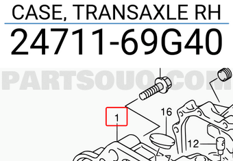 Suzuki 2471169G40 CASE, TRANSAXLE RH