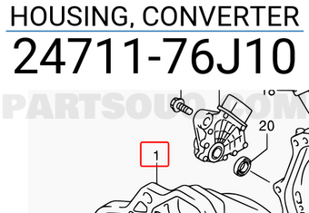 Suzuki 2471176J10 HOUSING, CONVERTER