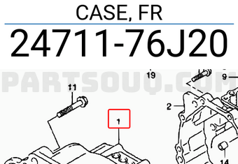 Suzuki 2471176J20 CASE, FR