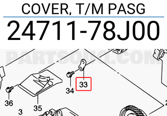 Suzuki 2471178J00 COVER, T/M PASG