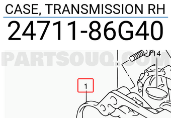 Suzuki 2471186G40 CASE, TRANSMISSION RH