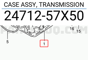 Suzuki 2471257X50 CASE ASSY, TRANSMISSION