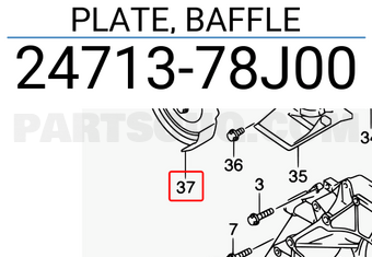 Suzuki 2471378J00 PLATE, BAFFLE