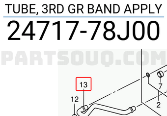 Suzuki 2471778J00 TUBE, 3RD GR BAND APPLY