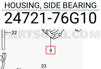 Suzuki 2472176G10 HOUSING, SIDE BEARING