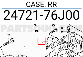 Suzuki 2472176J00 CASE, RR