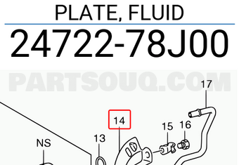 Suzuki 2472278J00 PLATE, FLUID