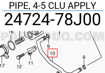 Suzuki 2472478J00 PIPE, 4-5 CLU APPLY