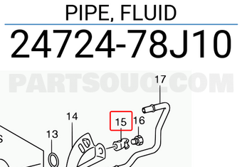 Suzuki 2472478J10 PIPE, FLUID