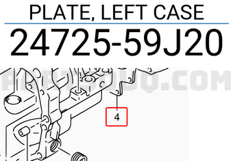 Suzuki 2472559J20 PLATE, LEFT CASE