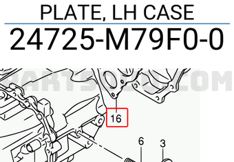 Suzuki 24725M79F00 PLATE, LH CASE