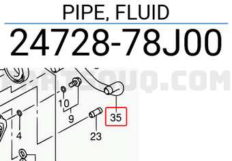 Suzuki 2472878J00 PIPE, FLUID