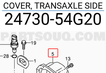 Suzuki 2473054G20 COVER, TRANSAXLE SIDE
