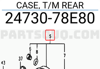 Suzuki 2473078E80 CASE, T/M REAR