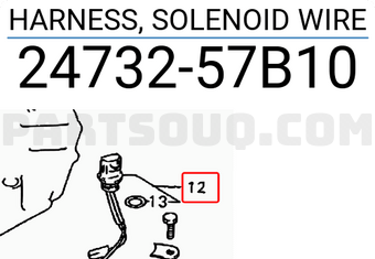 Suzuki 2473257B10 HARNESS, SOLENOID WIRE