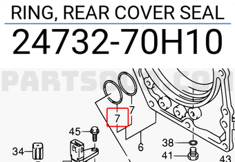 Suzuki 2473270H10 RING, REAR COVER SEAL