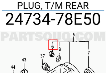 Suzuki 2473478E50 PLUG, T/M REAR