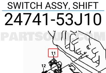 Suzuki 2474153J10 SWITCH ASSY, SHIFT
