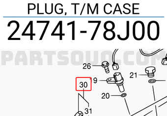 Suzuki 2474178J00 PLUG, T/M CASE