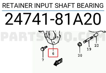 Suzuki 2474181A20 RETAINER INPUT SHAFT BEARING