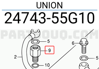 Suzuki 2474355G10 UNION