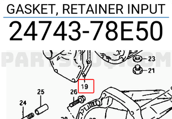 Suzuki 2474378E50 GASKET, RETAINER INPUT