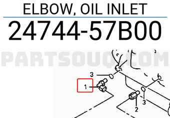 Suzuki 2474457B00 ELBOW, OIL INLET