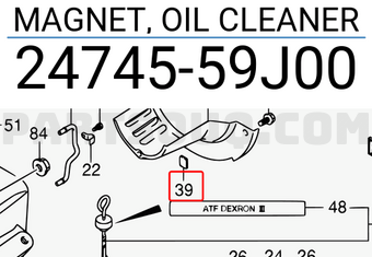 Suzuki 2474559J00 MAGNET, OIL CLEANER
