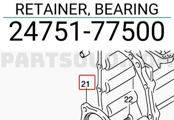Suzuki 2475177500 RETAINER, BEARING