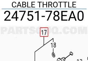 Suzuki 2475178EA0 CABLE THROTTLE