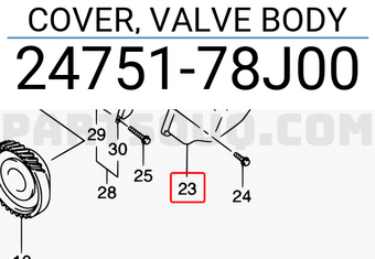 Suzuki 2475178J00 COVER, VALVE BODY