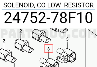 Suzuki 2475278F10 SOLENOID, CO LOW RESISTOR