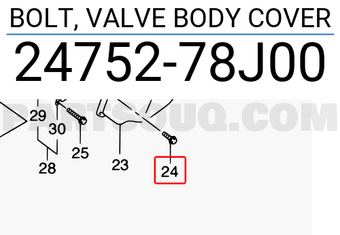 Suzuki 2475278J00 BOLT, VALVE BODY COVER